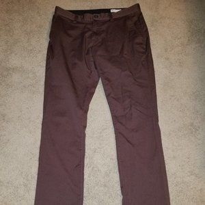 Volcom Frickin Slim stretch chino pants, Mahogany, sz 36x32